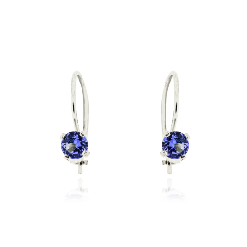 Earrings made of 14K White Gold