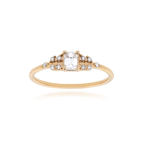 Solitaire Engagement Ring 18K Rose Gold